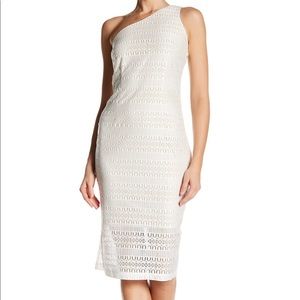 One Shoulder Lace Sheath Dress